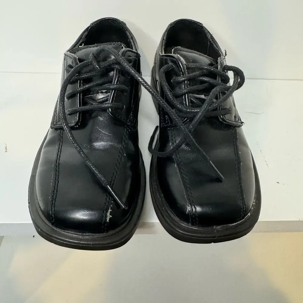Deer Stags Black Leather Toddler Comfort Dress Shoes size 8.5